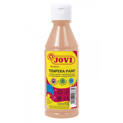Jovi Tempera Paint Tempera Liquida 250ml - Base Agua - Lista para Usar - Alto Poder Cubriente - Secado Rapido - Excelente Fluidez - Adherencia en Multiples Superficies - Color Ocre