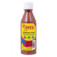 Jovi Tempera Paint Tempera Liquida 250ml - Base Agua - Lista para Usar - Alto Poder Cubriente - Secado Rapido - Excelente Fluidez - Adherencia en Multiples Superficies - Color Marron