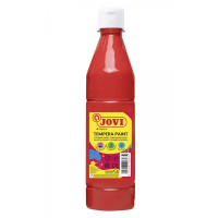 Jovi Tempera Paint Tempera Liquida 500ml - Base Agua - Lista para Usar - Alto Poder Cubriente - Secado Rapido - Excelente Fluidez - Adherencia en Multiples Superficies - Color Rojo Bermellon