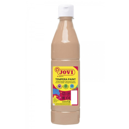 Jovi Tempera Paint Tempera Liquida 500ml - Base Agua - Lista para Usar - Alto Poder Cubriente - Secado Rapido - Excelente Fluidez - Adherencia en Multiples Superficies - Color Ocre