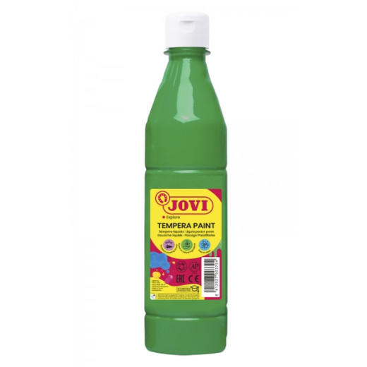 Jovi Tempera Paint Tempera Liquida 500ml - Base Agua - Lista para Usar - Alto Poder Cubriente - Secado Rapido - Excelente Fluidez - Adherencia en Multiples Superficies - Color Verde