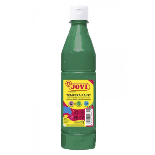 Jovi Tempera Paint Tempera Liquida 500ml - Base Agua - Lista para Usar - Alto Poder Cubriente - Secado Rapido - Excelente Fluidez - Adherencia en Multiples Superficies - Color Verde Oscuro