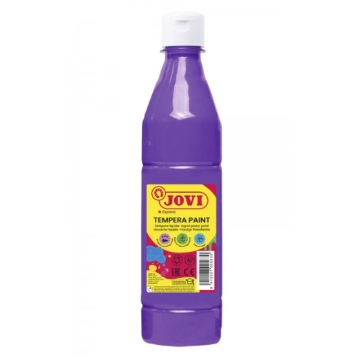 Jovi Tempera Paint Tempera Liquida 500ml - Base Agua - Lista para Usar - Alto Poder Cubriente - Secado Rapido - Excelente Fluidez - Adherencia en Multiples Superficies - Color Violeta