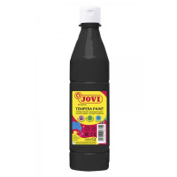 Jovi Tempera Paint Tempera Liquida 500ml - Base Agua - Lista para Usar - Alto Poder Cubriente - Secado Rapido - Excelente Fluidez - Adherencia en Multiples Superficies - Color Negro