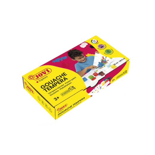 Jovi Gouache Tempera Estuche de 7 Botes 35ml - Mezclables - para Papel