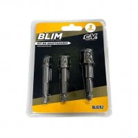 Blim Kit 3 Adaptadores 1/4 Hexagonal A 1/4-3/8-1/2