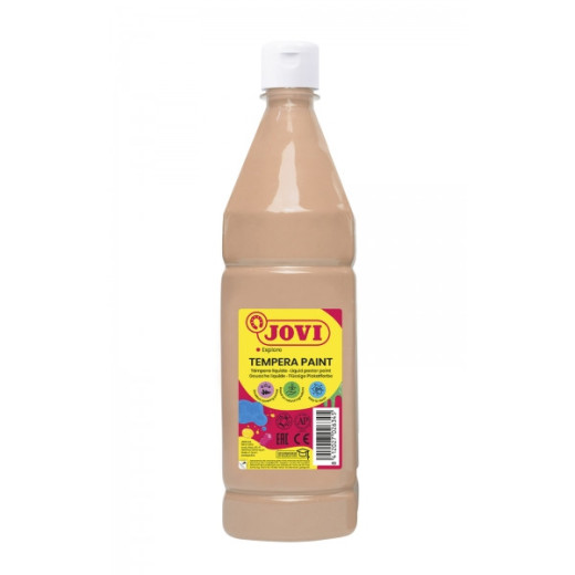 Jovi Tempera Paint Tempera Liquida 1000ml - Base Agua - Lista para Usar - Alto Poder Cubriente - Secado Rapido - Excelente Rendimiento - Facil Aplicacion - Color Ocre