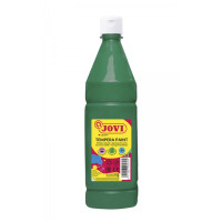 Jovi Tempera Paint Tempera Liquida 1000ml - Base Agua - Lista para Usar - Alto Poder Cubriente - Secado Rapido - Excelente Rendimiento - Facil Aplicacion - Color Verde Oscuro