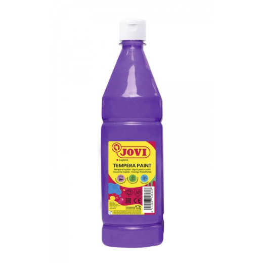 Jovi Tempera Paint Tempera Liquida 1000ml - Base Agua - Lista para Usar - Alto Poder Cubriente - Secado Rapido - Excelente Rendimiento - Facil Aplicacion - Color Violeta