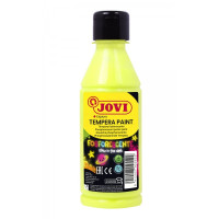 Jovi Tempera Paint Tempera Liquida Fosforescente 250ml - Brilla en la Oscuridad - Secado Rapido - Excelente Adherencia - Lista para Usar - Color Verde