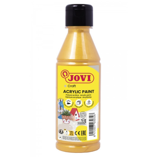 Jovi Jovidecor Acryl Pintura Acrilica Satinada - Pintura Acrilica Base Agua - Acabado Satinado - Alto Poder Cubriente - Aplicable en Cualquier Superficie - Color Naranja