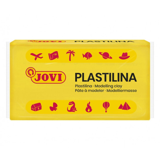 Jovi Caja de 30 Pastillas de Plastilina 50gr - Pasta de Modelar Vegetal - No Se Seca - sin Gluten - Inocua - Facil de Moldear - Ideal para Figuras en Volumen - Color Amarillo