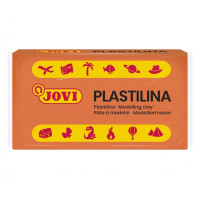 Jovi Caja de 30 Pastillas de Plastilina 50gr - Pasta Vegetal - No Endurece - sin Gluten - Inocua - Facil de Moldear - Ideal para Volumen y Moldes - Color Naranja