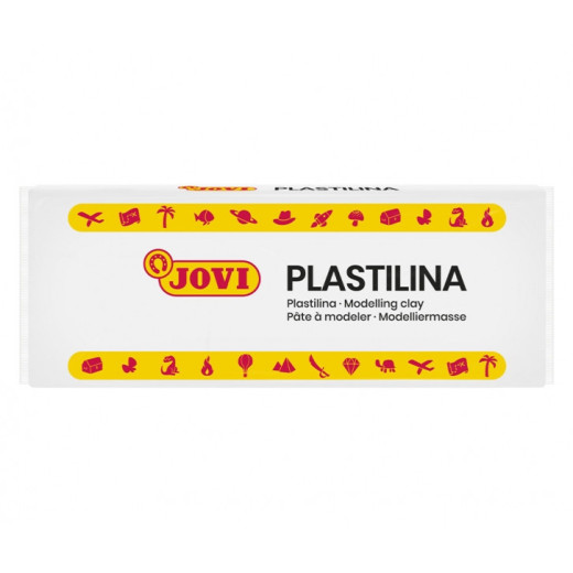 Jovi Caja de 15 Pastillas de Plastilina 150G - 100% Vegetal - Muy Moldeable - No Se Seca - sin Gluten - Mezclables - Libre de Alergenos - Color Blanco