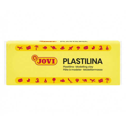 Jovi Caja de 15 Pastillas de Plastilina 150gr - 100% Vegetal - Muy Moldeable - No Se Seca - sin Gluten - Inocua y No Toxica - Ideal para Figuras en Volumen - Color Amarillo