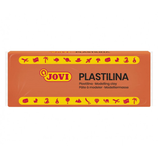 Jovi Caja de 15 Pastillas de Plastilina 150gr - 100% Vegetal - Muy Moldeable - No Se Seca - sin Gluten - Inocua - Ideal para Figuras en Volumen - Color Naranja