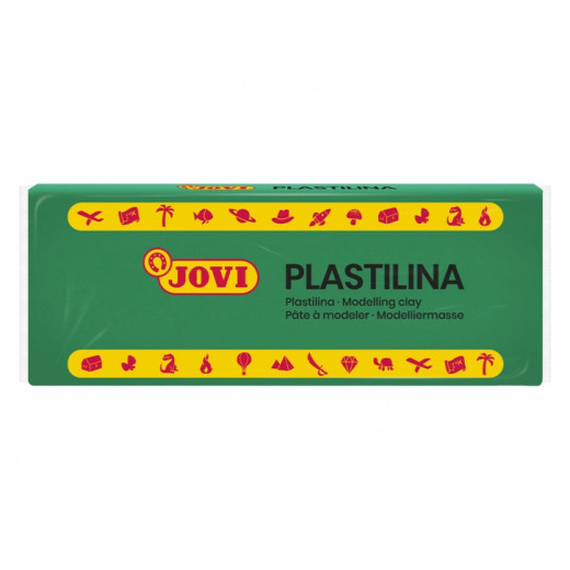 Jovi Caja de 15 Pastillas de Plastilina 150gr - Pasta Vegetal - No Se Seca - sin Gluten - Inocua - Facil de Moldear - Ideal para Figuras Voluminosas - Color Verde
