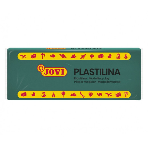 Jovi Caja de 15 Pastillas de Plastilina 150gr - Pasta Vegetal - No Se Seca - sin Gluten - Inocua - Facil de Moldear - Ideal para Figuras Voluminosas - Color Verde