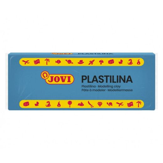 Jovi Caja de 15 Pastillas de Plastilina 150gr - Muy Moldeable - No Se Seca - Libre de Alergenos - Ideal para Figuras en Volumen - Color Azul