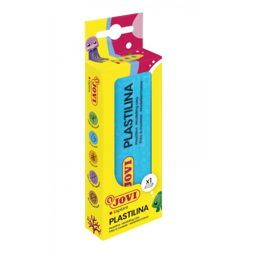 Jovi Pastilla de Plastilina 150gr - 100% Vegetal - No Se Seca - sin Gluten - Facil de Moldear - Libre de Alergenos - No Toxica - Color Azul