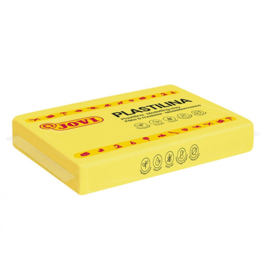 Jovi Caja de 15 Pastillas de Plastilina 350gr - Pasta Vegetal - No Se Seca - sin Gluten - Inocua - Facil de Moldear - Ideal para Figuras Voluminosas - Color Amarillo