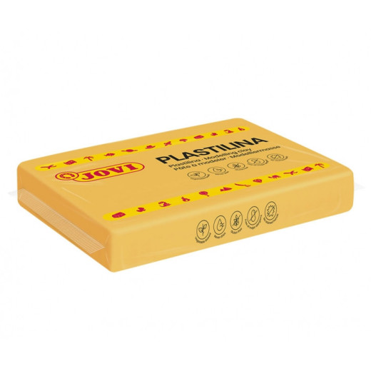 Jovi Caja de 15 Pastillas de Plastilina 350gr - 100% Vegetal - Muy Moldeable - No Se Seca - sin Gluten - Inocua - Ideal para Volumen y Moldes - Color Amarillo