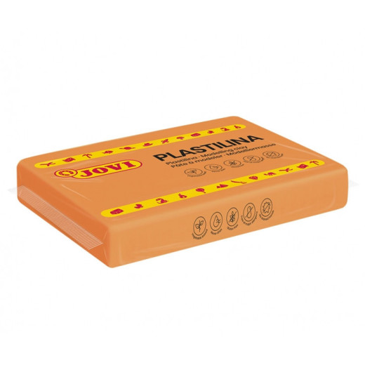 Jovi Caja de 15 Pastillas de Plastilina 350gr - 100% Vegetal - No Se Seca - sin Gluten - Facil de Moldear - Inocua y No Toxica - Color Naranja