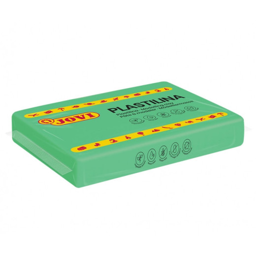 Jovi Caja de 15 Pastillas de Plastilina 350gr - 100% Vegetal - Muy Moldeable - No Se Seca - sin Gluten - Inocua y No Toxica - Color Verde