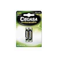 Cegasa HR03 Pack de 2 Pilas Recargables AAA - Tecnologia Rtu - Mantiene 85% de Energia Tras un Año