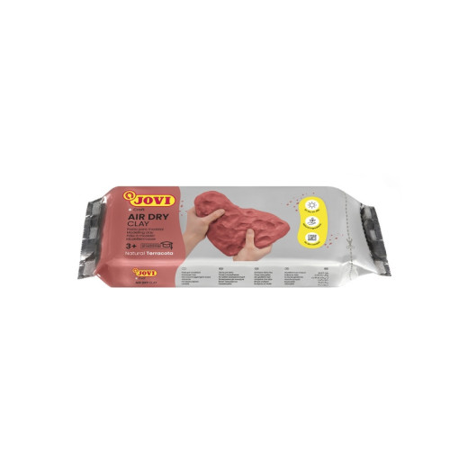 Jovi Air Dry Pasta para Modelar 250gr - Endurecible al Aire - Tacto Fresco - Facil de Moldear - Multi-Superficie - Secado en 24H - Acabado Fino - Color Terracota