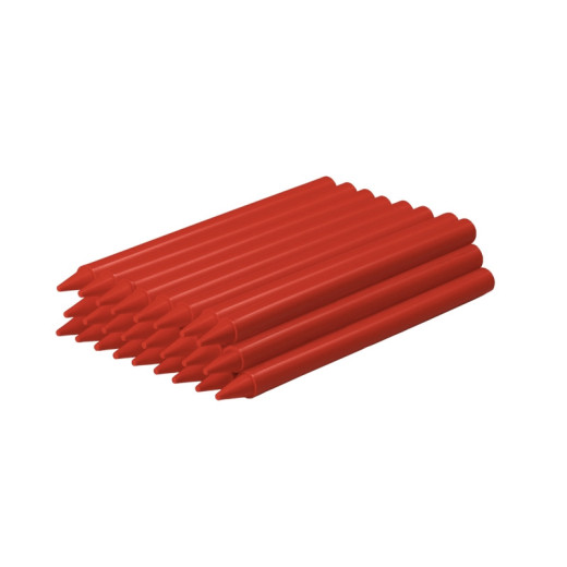 Jovi Plasticolor Estuche de 25 Ceras Plasticas - Resistentes - No Manchan - Agradable de Rayar - Acabado Brillante - Mezclables - Duraderas - Color Rojo