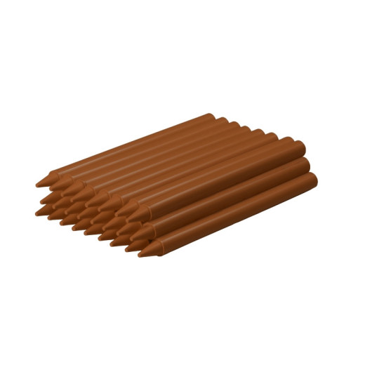 Jovi Plasticolor Estuche de 25 Ceras Plasticas - Resistentes - No Manchan - Agradable de Rayar - Acabado Brillante - Color Marrón