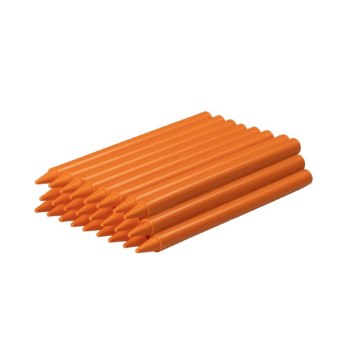 Jovi Plasticolor Estuche de 25 Ceras Plasticas - Resistentes - No Manchan - Agradable de Rayar - Acabado Brillante - Gran Duracion - Color Naranja