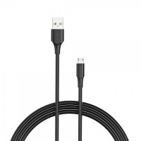 Vention Cable USB 2.0 Macho a MicroUSB Macho - 3m - 3A - 60W - 480Mbps - Color Negro