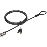 Kensington Candado con Llave Microsaver 20 - Cabezal Resistente de 10mm - Tecnologia Hidden Pin - Tecnologia de Bloqueo T-Bar - Cable de Acero Al Carbono - Enganche Superior - Plata