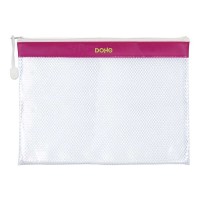 Dohe Bolsa Cremallera PVC - 32x24mm - Ideal para Documentos A4 - Resistente y Duradera