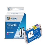 G&G Epson T3473/T3463 (34XL) Magenta Cartucho de Tinta Pigmentada Generico - Reemplaza C13T34734010/C13T34634010