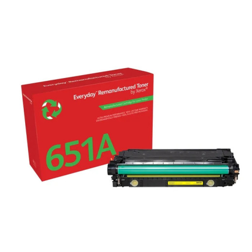 Xerox Everyday HP CE342A/CE742A/CE272A Amarillo Cartucho de Toner Remanufacturado - Reemplaza 651A/307A/650A