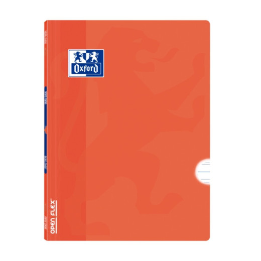 Oxford School Classic Openflex A4 - Tapa de Plastico Resistente - Libreta Grapada con Pauta 3.5 y Margen - 48 Hojas - Color Naranja