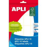 Apli Pack de 160 Etiquetas Blancas 25x40mm - Cantos Romos - Adhesivo Permanente