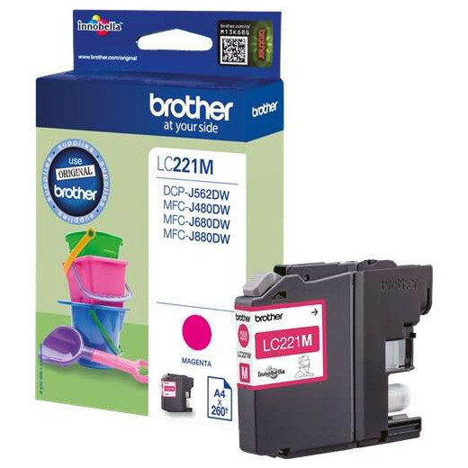 Brother LC221 Magenta Cartucho de Tinta Original - LC221MBP