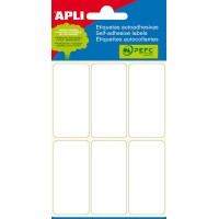 Apli Etiquetas Minibolsa Blancas 26.0 x 54.0mm 6 Hojas