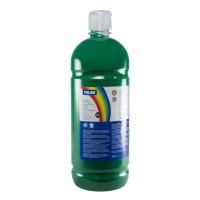 Milan Botella de Tempera 1000ml - Tapon Dosificador - Secado Rapido - Mezclable - Color Verde Oscuro