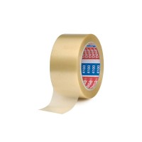 Tesa 4100 Precinto de Embalar Resistente 50mm x 66 Metros - PVC Rugoso - Adhesivo Potente - Transparente