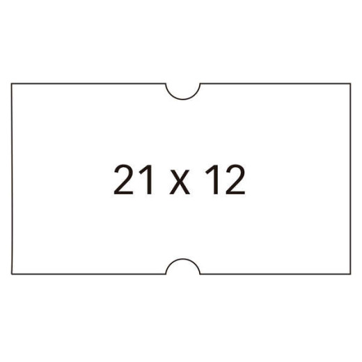 Apli Etiquetas Blancas para Maquinas Etiquetadoras de Precios de 1 Linea - Tamaño 21x12mm - Pack de 6 Rollos con 1000 Etiquetas Cada Uno - Adhesivo Permanente con Cantos Rectos - Compatibles con Etiquetadoras Apli Modelo 101418 y 101948