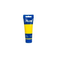 Milan Tubo de Pintura Acrilica 75ml - Pigmentos de Alta Calidad - Mezclable - Color Amarillo