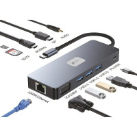 Leotec Adaptador 11 en 1 Plus USB-C a 1xDisplayPort