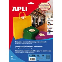 Apli Etiquetas Crema con Ribete Permanentes 63.5 x 42.3mm 10 Hojas