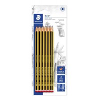 Staedtler Noris 120 Pack de 12 Lapices de Grafito Hexagonales HB - Resistencia a la Rotura - Madera de Bosques Sostenibles