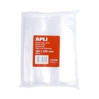 Apli Pack de 100 Bolsas de Auto Cierre 160 x 220 mm - Cierre Seguro - Aptas para Alimentos